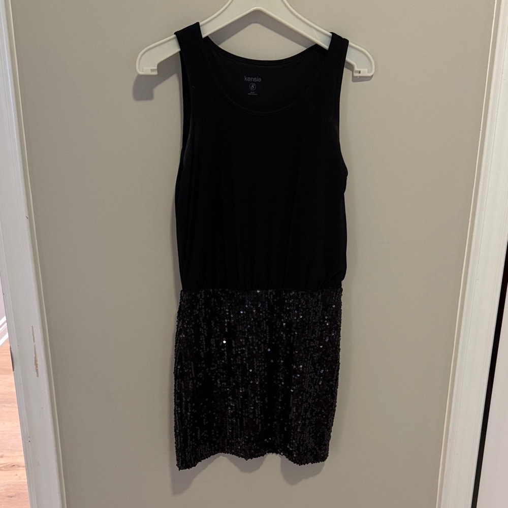 Kensie Black Sparkle Mini Dress